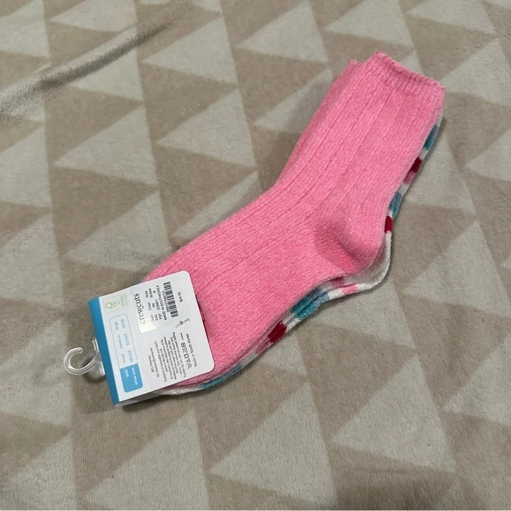 J crew Girls' chenille socks pack medium